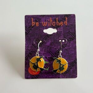 Brand New Witch Broom Earrings Halloween Earrings Dangle Earrings